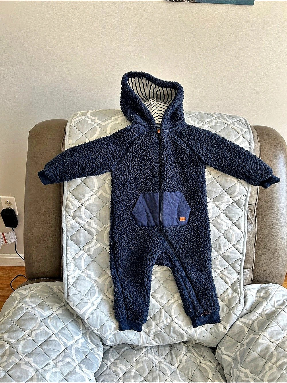 Tea Collection Striped Fleece Footie Girls Size 12